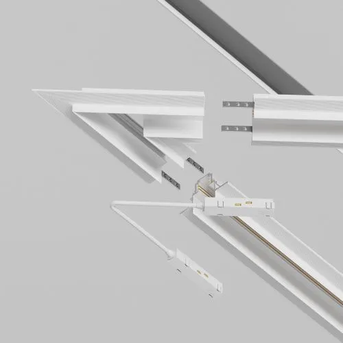 Угловой коннектор 45° для встраиваемого однофазного шинопровода Maytoni Technical Gravity TRA010CLS-  фото 3